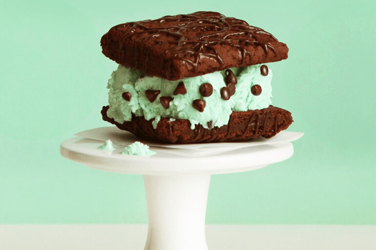 Mint Chocolate Chip Ice Cream Sandwich Recipe - Fiber One